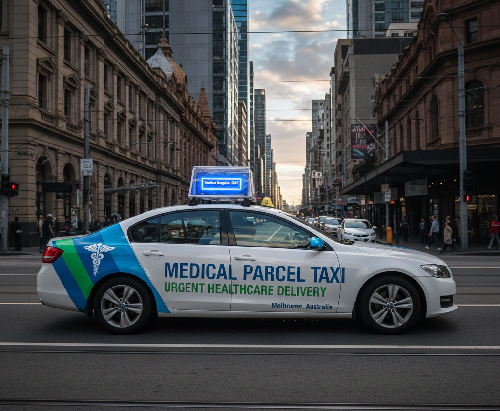 Medical parcel taxi delivery